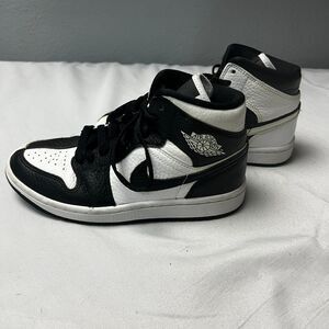 Nike Air Jordan 1 High Mid Homage Black White Split Basketball Shoes Youth Sz 5Y